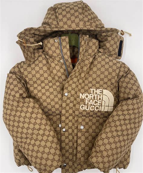 north face gucci puffer jacket|Gucci north face hoodie brown.